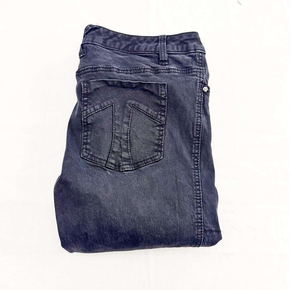 Tripp Black Ripped Skinny Punk Rock Denim Distressed Jeans Size 11